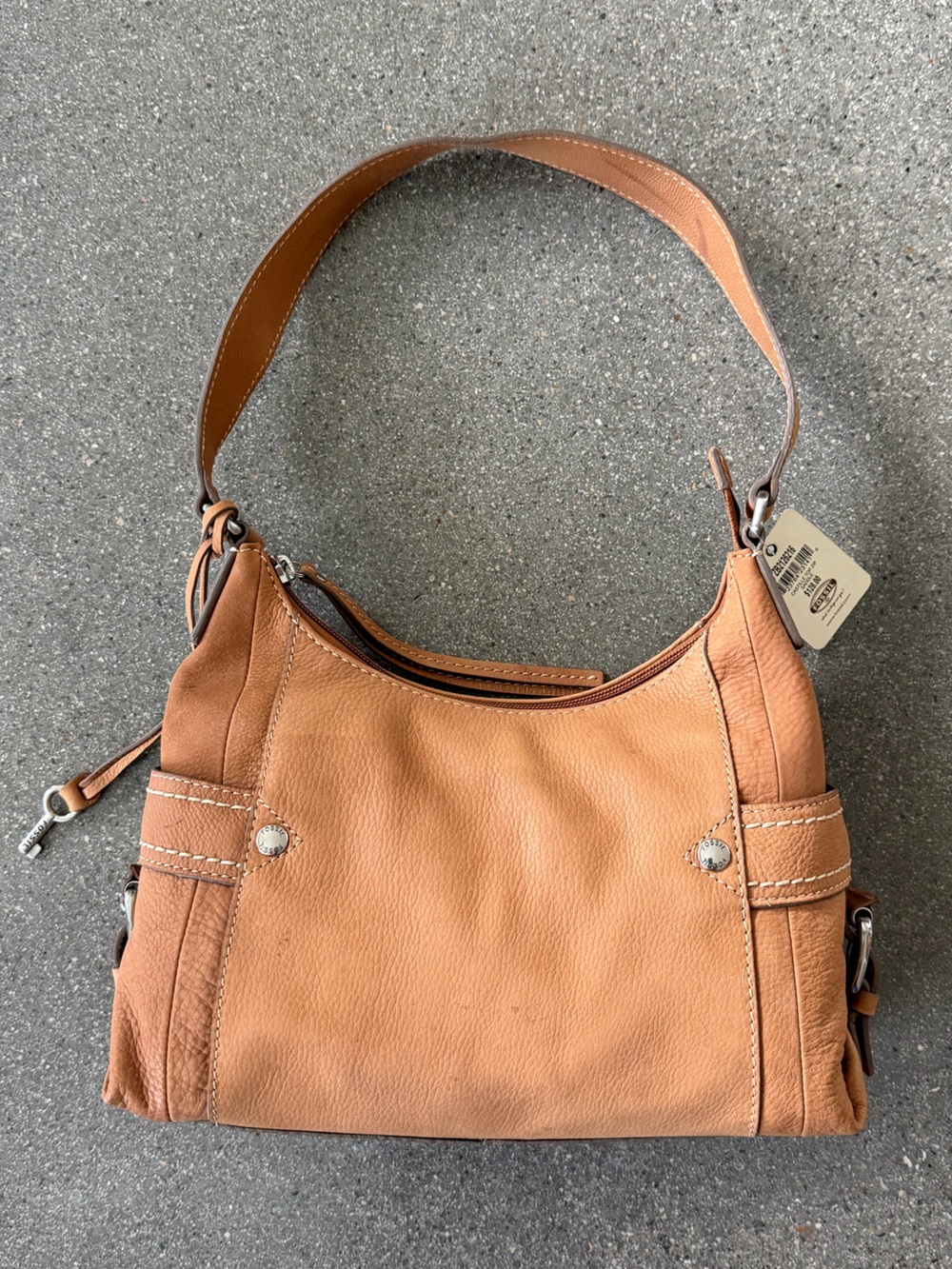 Fossil Tan Leather Shoulder Bag - Picture 2 of 11